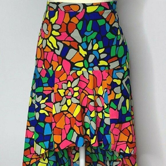 LAmour Nanette Lepore High Low Skirt XS Multicolor - Picture 3 of 6